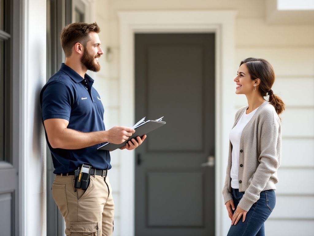 Pest control technician performing service in Wenatchee, WA